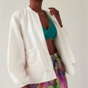 ATHLETA  x Keys Enlighten Up Linen Bomber - Size 2X